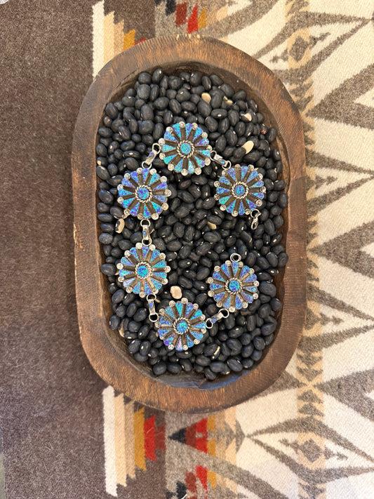 Zuni Opal Cluster Set by Delbert & Melinda Chavez