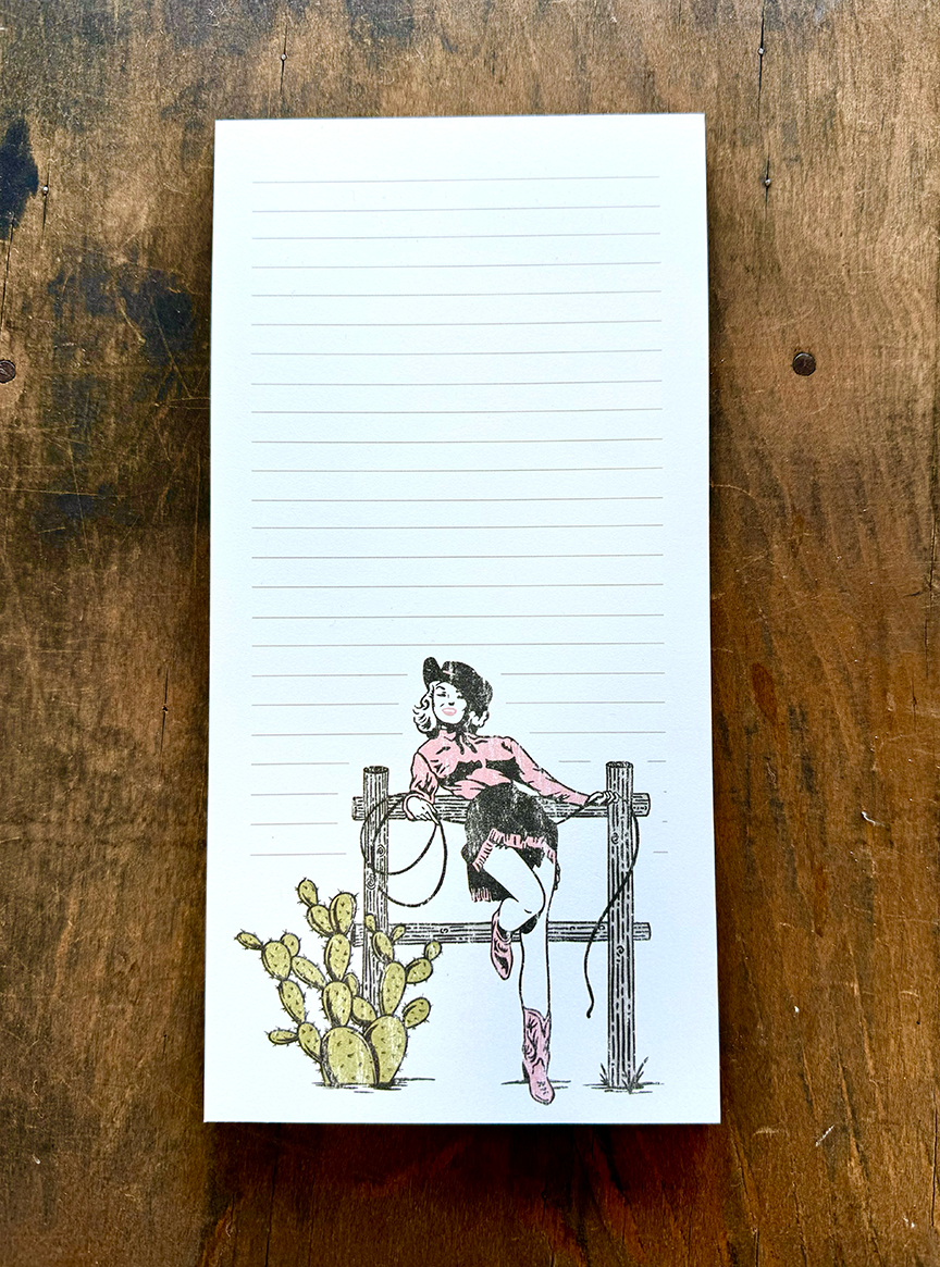 Cowgirl Notepad