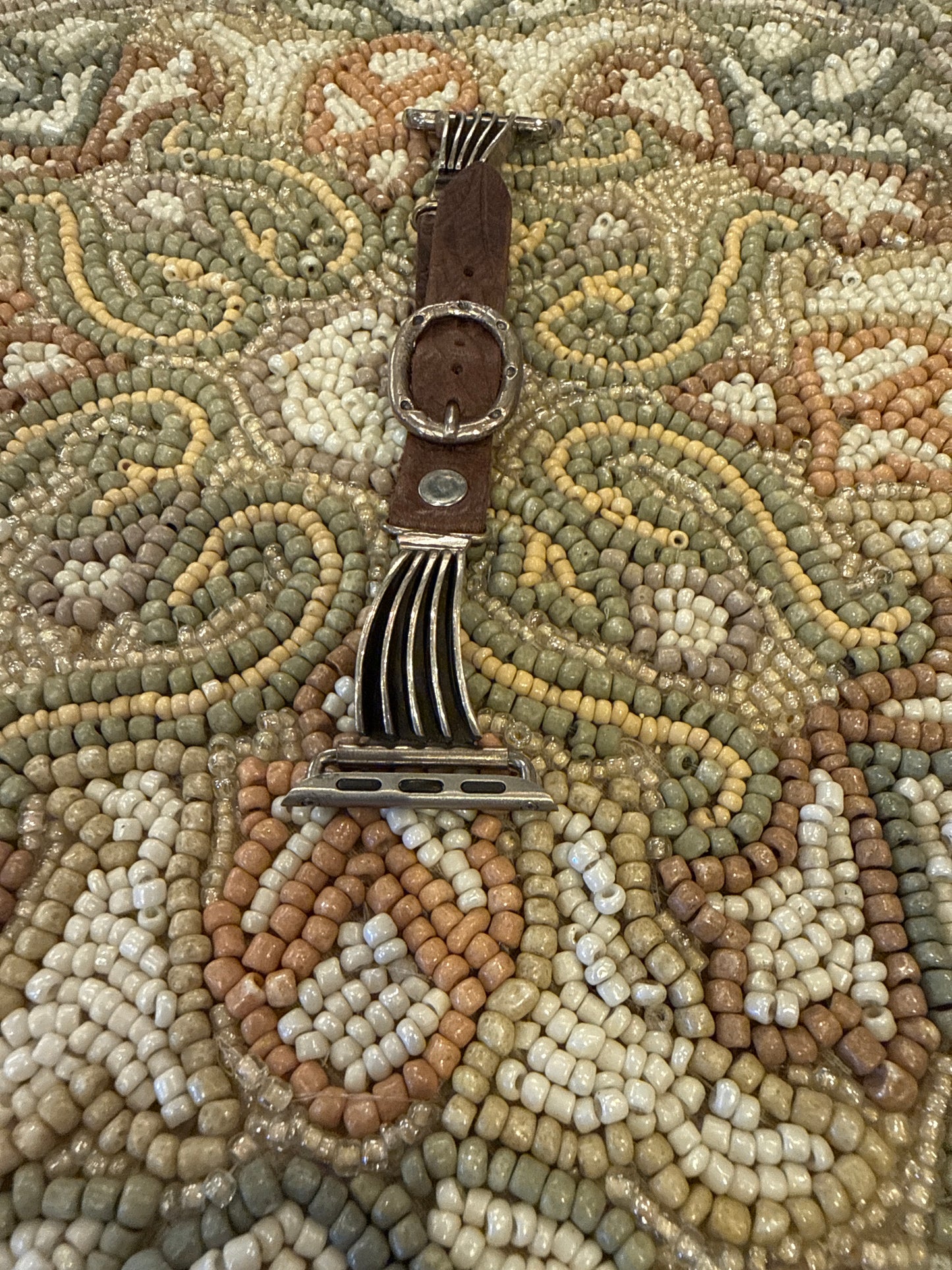 Leather and Sterling Watch Band