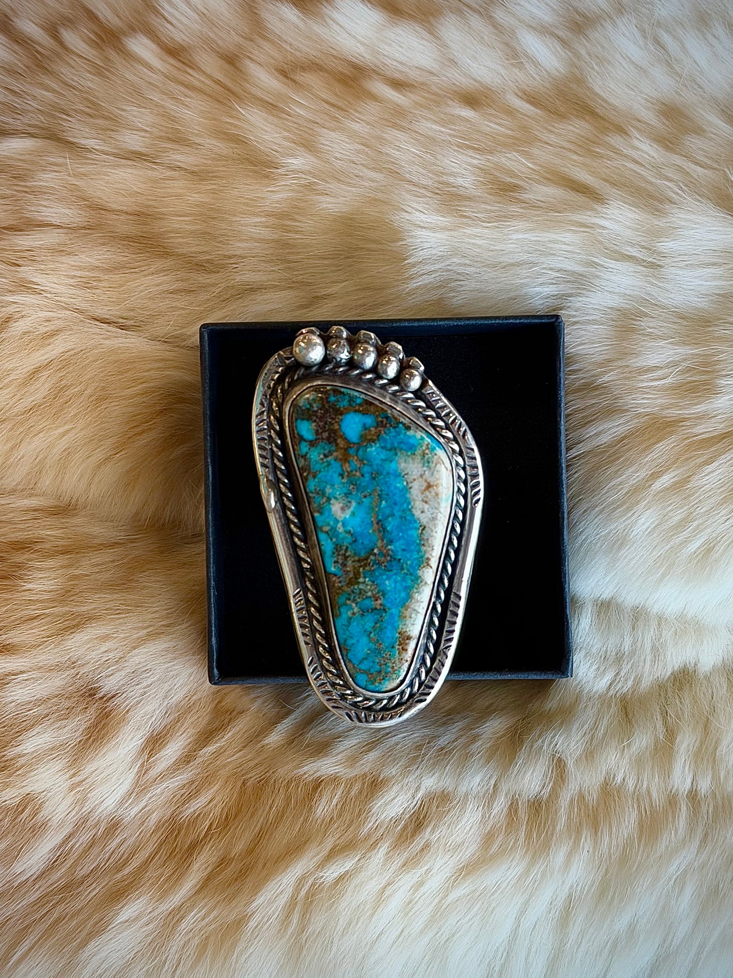 Large Turquoise Paw Ring