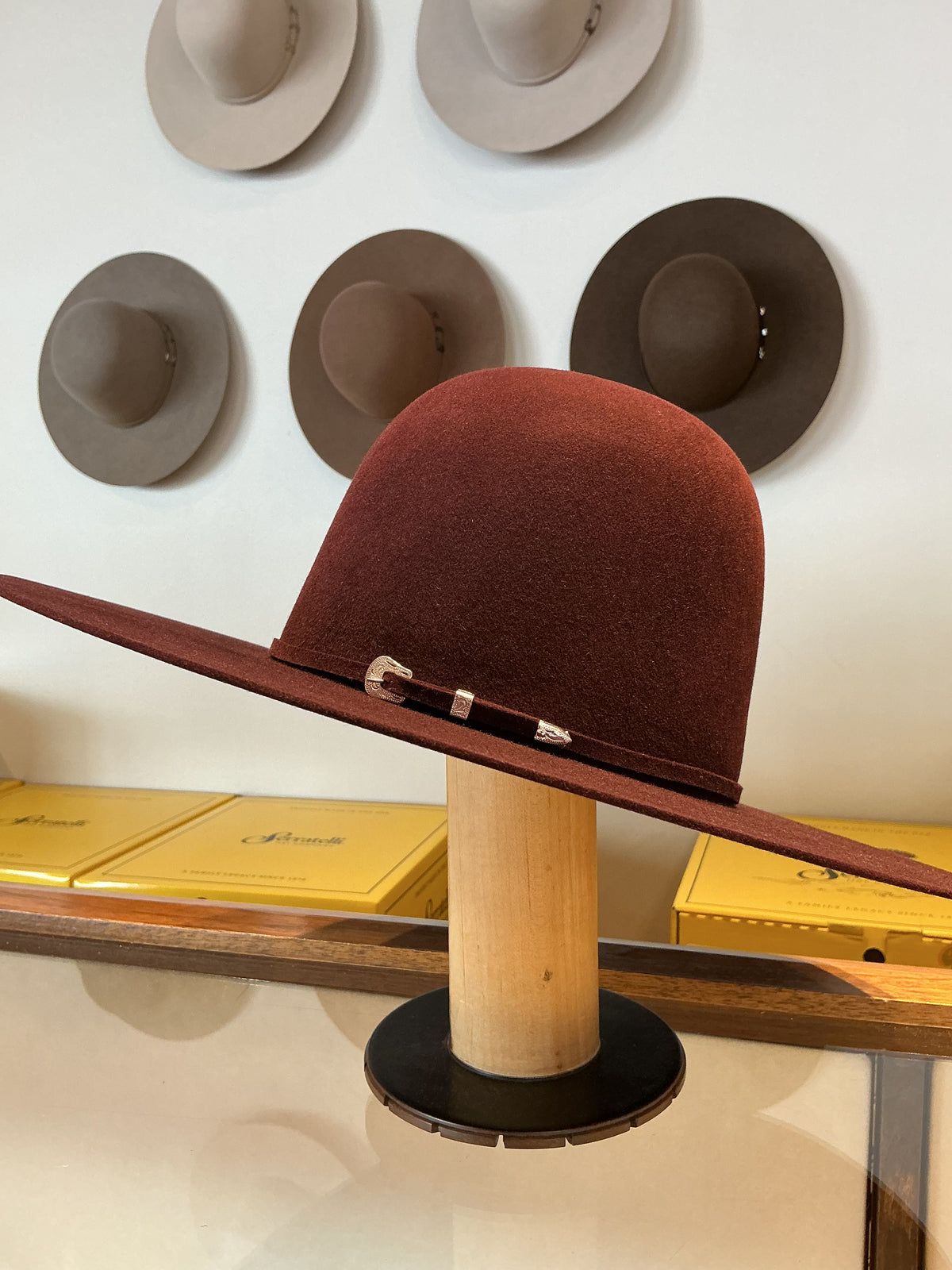 Serratelli Hat 6X- Burgundy