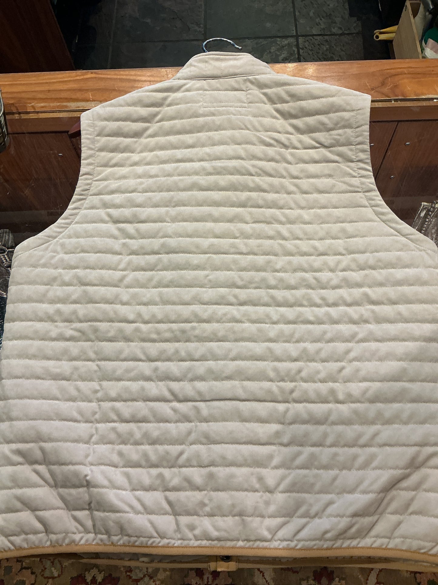 Newport Suede Vest - Stone