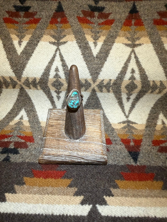 Ridged Turquoise Ring