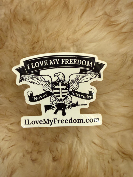 I Love My Freedom Sticker