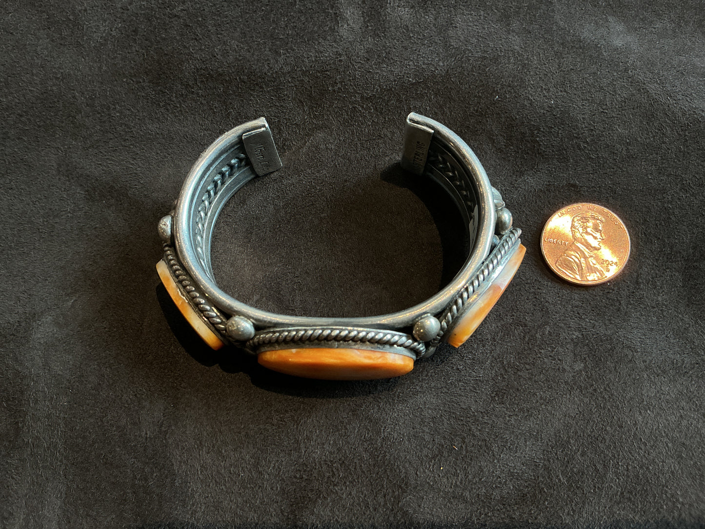 Cuff/Bracelet- Albert Lee Navajo Spiny-Oyster and Sterling