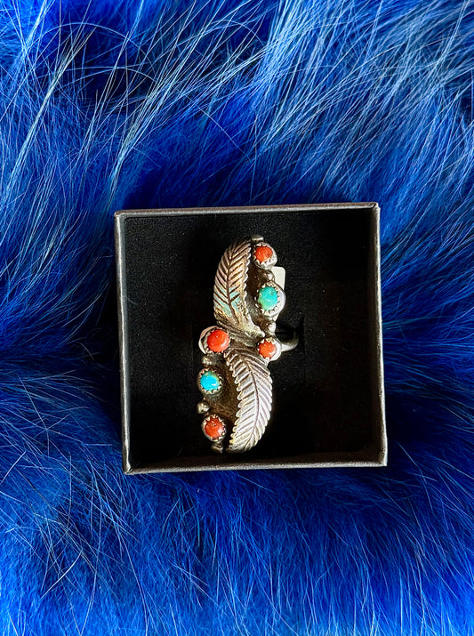 Navajo Two Leaf Ring