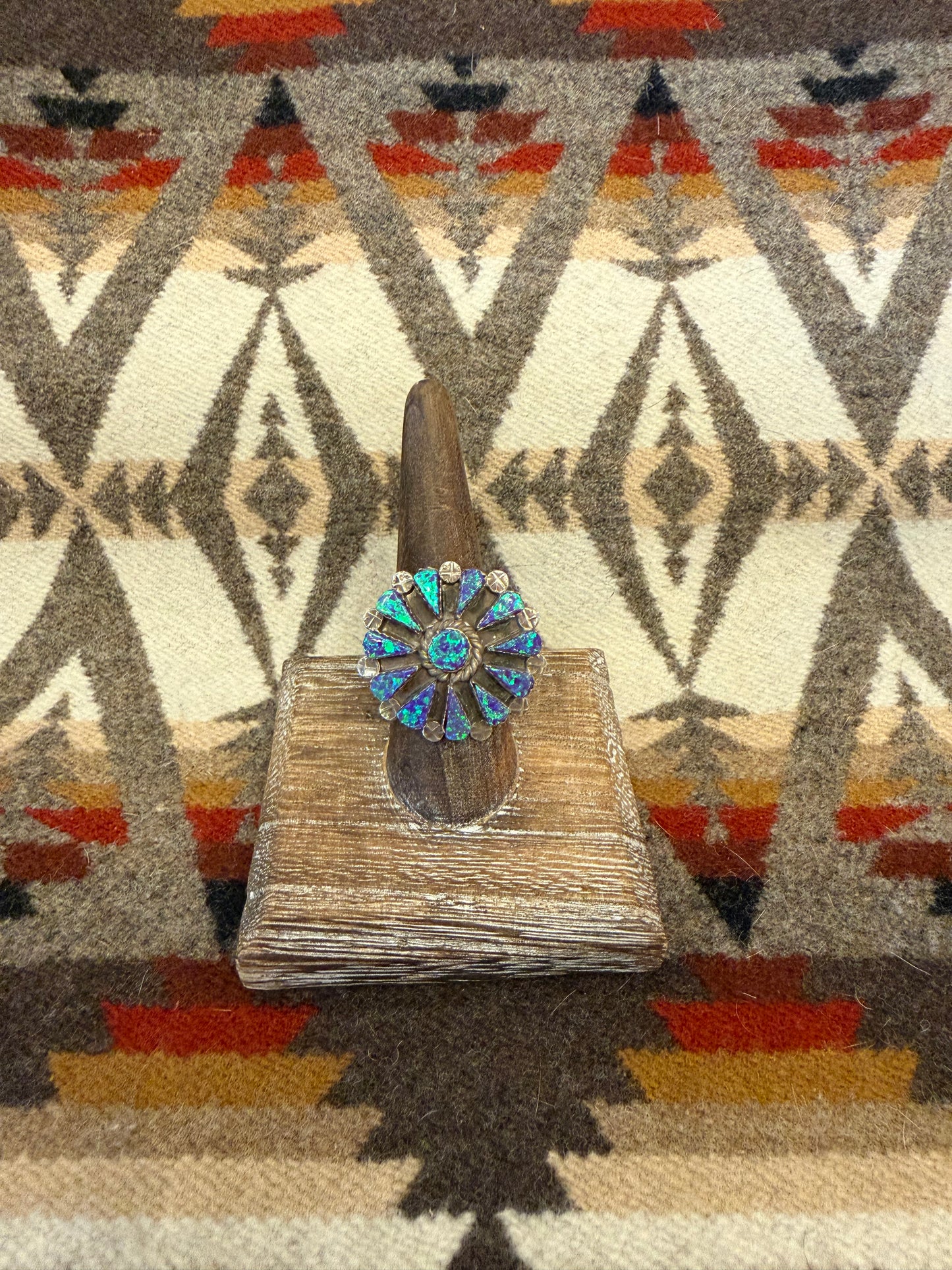 Zuni Opal Cluster Set by Delbert & Melinda Chavez