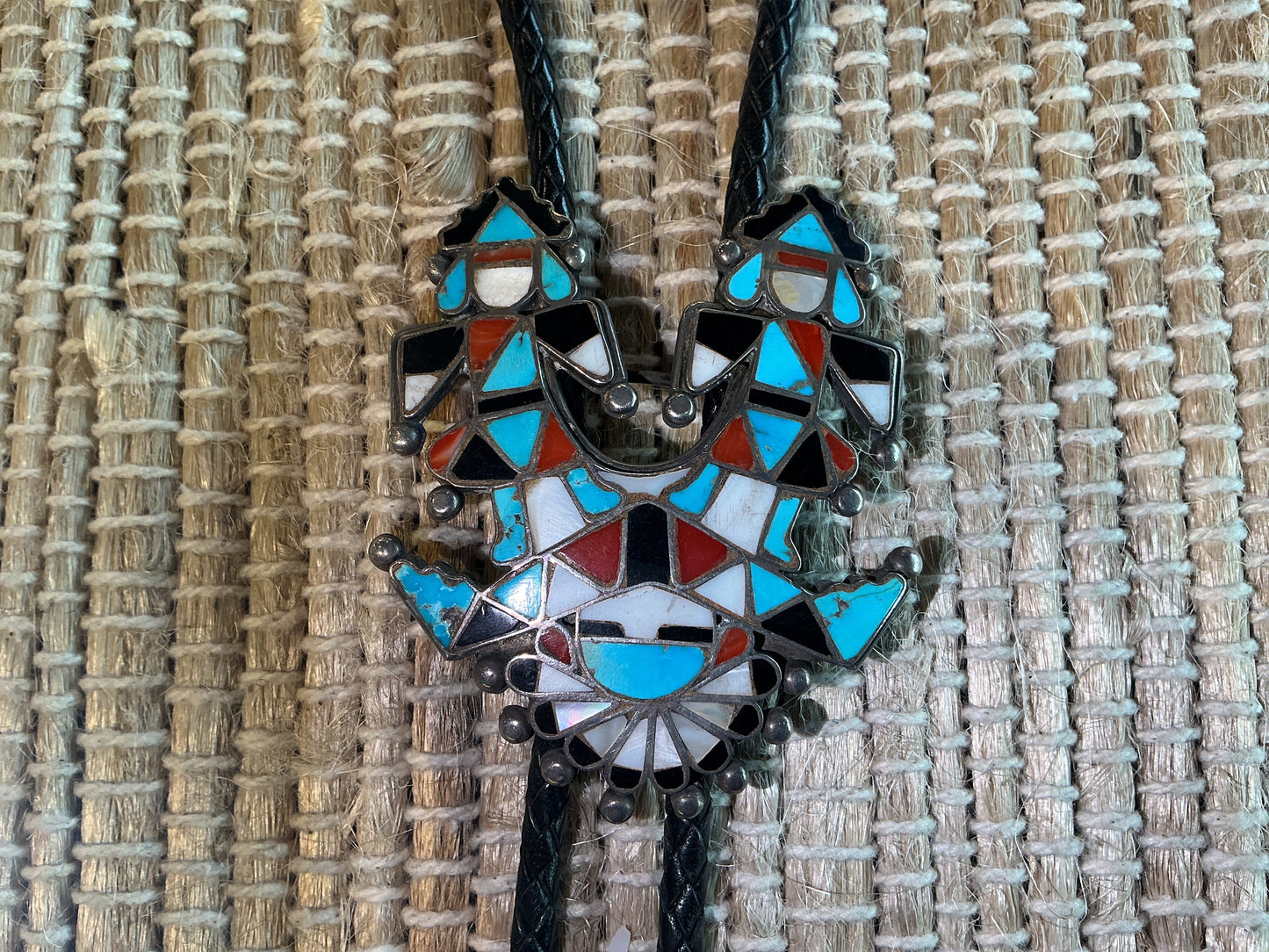Vintage Zuni Point Inlay Bolo