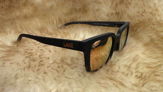Lake Sunglasses - Powell Black/ Peach