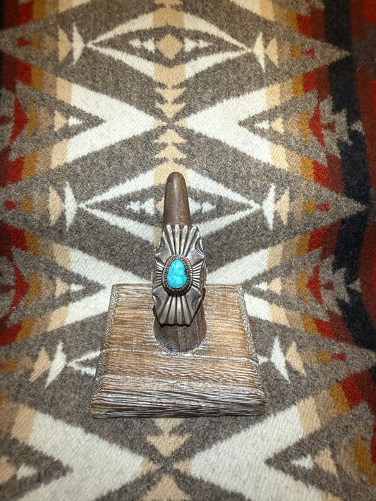 Sterling and Turquoise Sunshine Ring