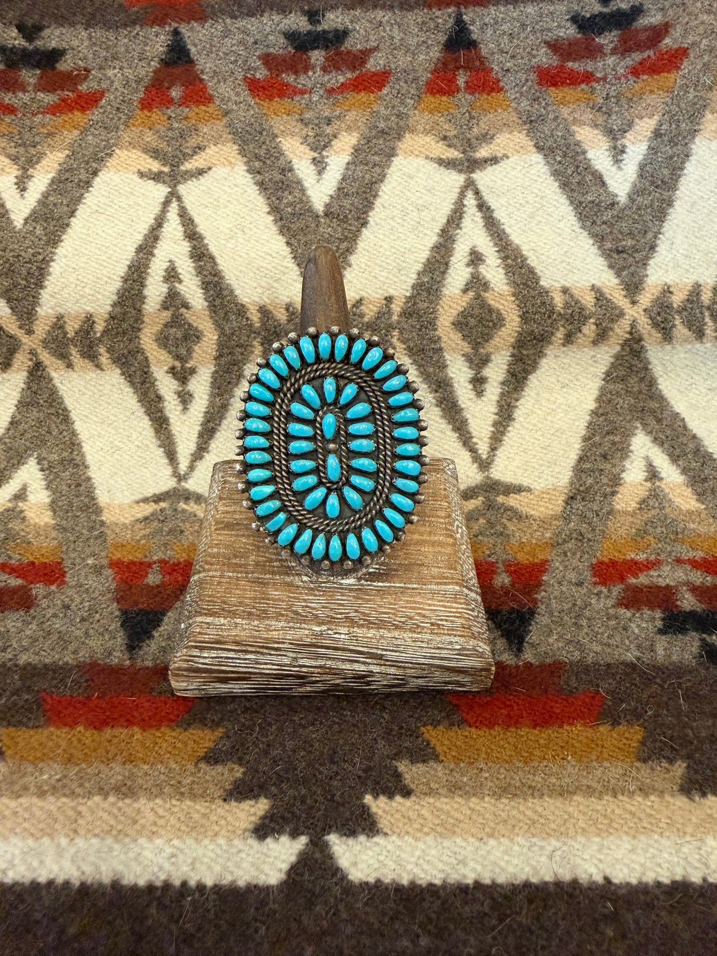 Statement Zuni Turquoise and Sterling Silver Set