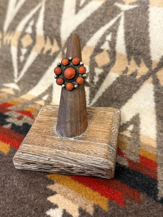 Vintage Zuni Coral Ring