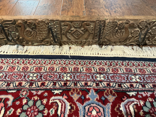 Hand-Carved Wooden Coat Rack