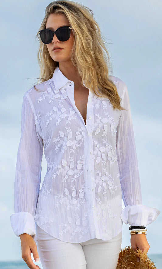 Cino- Etienne Embroidered Button Down