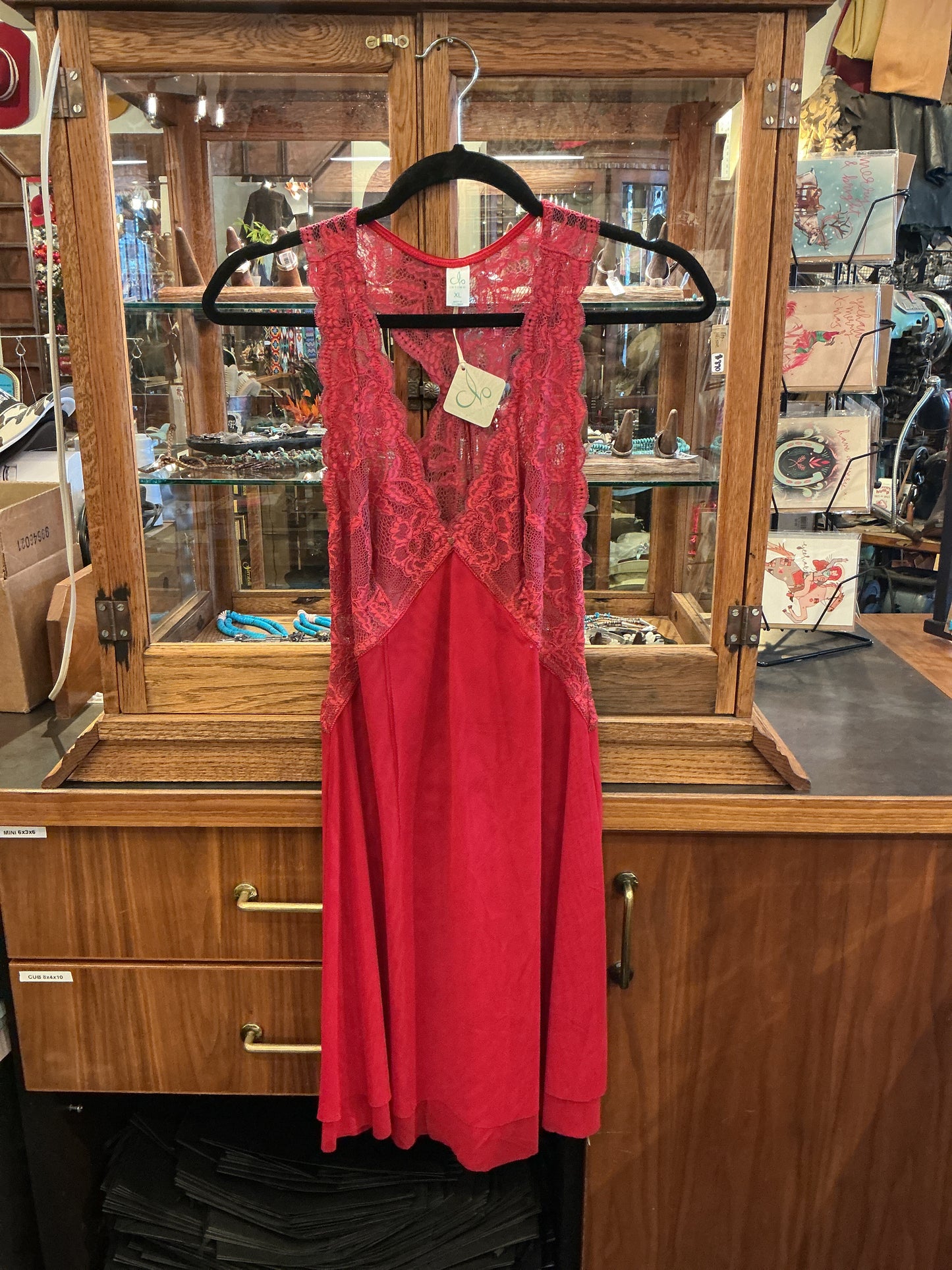 Fortuna Racerback Chemise - Chili Pepper
