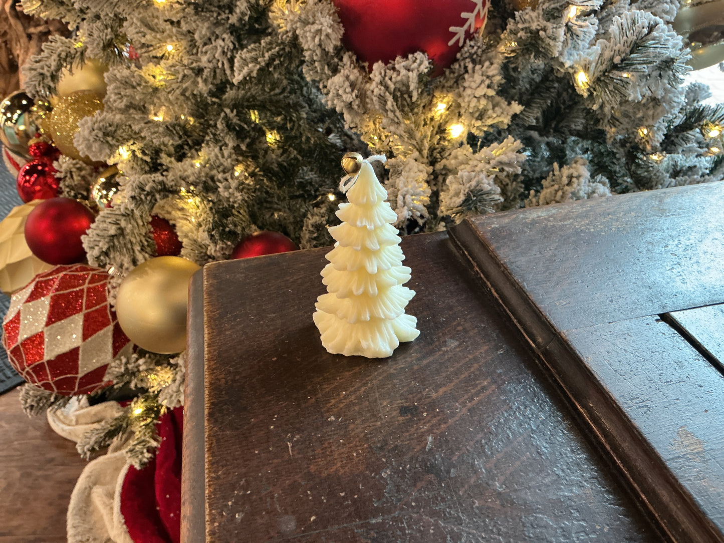 Christmas Tree Candle - Snow Tree Small
