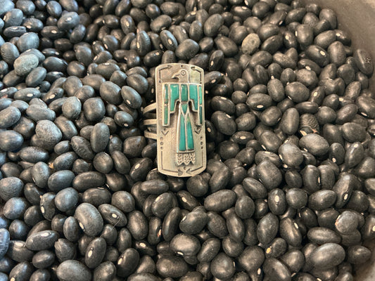 Nomad Rising Bird Shield Ring - Turquoise
