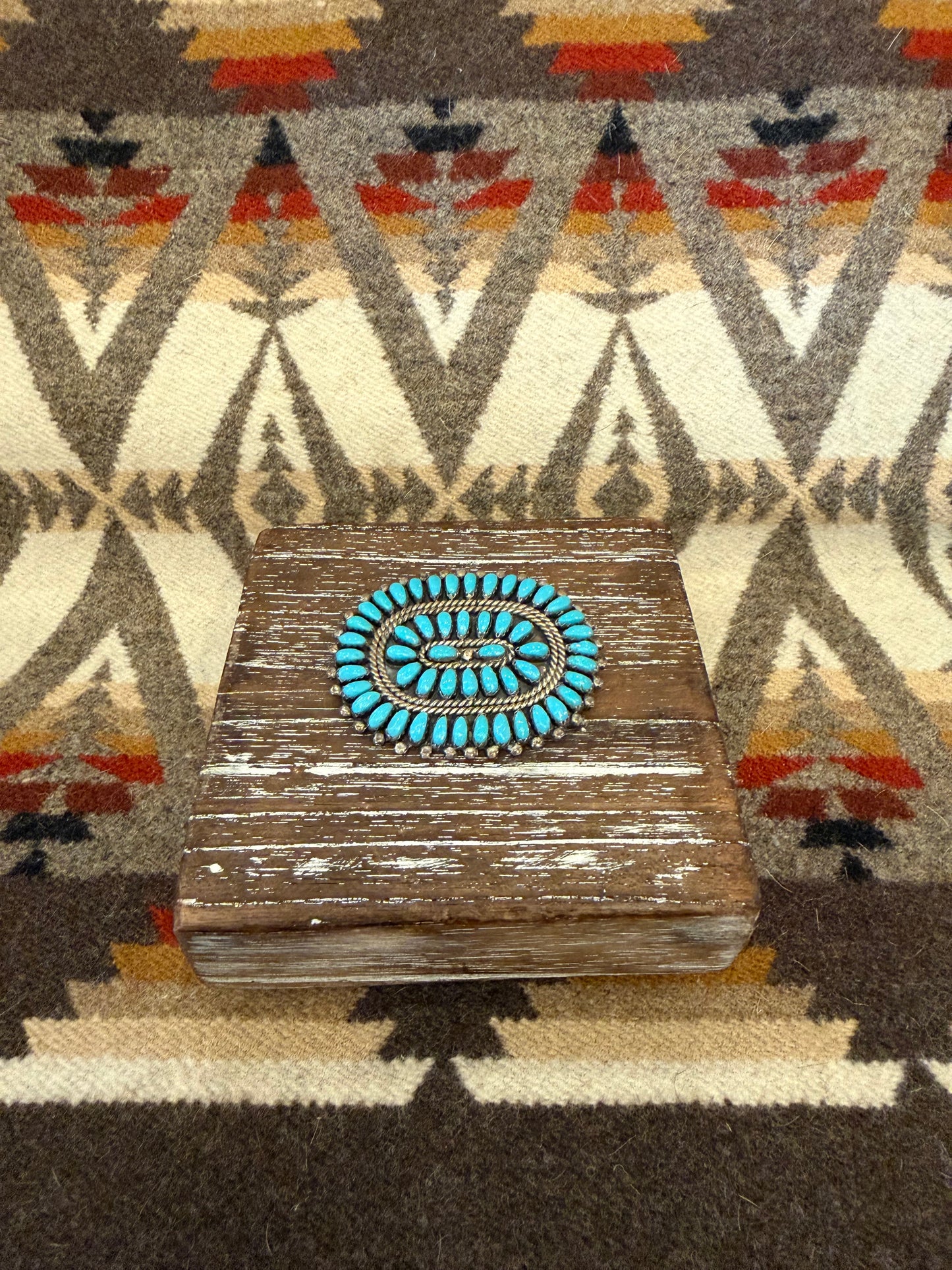 Statement Zuni Turquoise and Sterling Silver Set