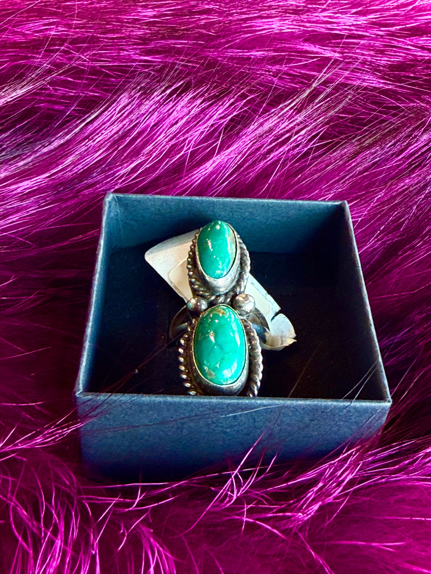 Double Oval Turquoise Ring