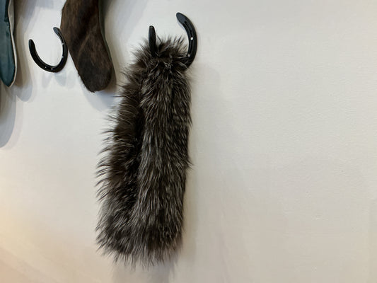 Silver Knit Fox Collar