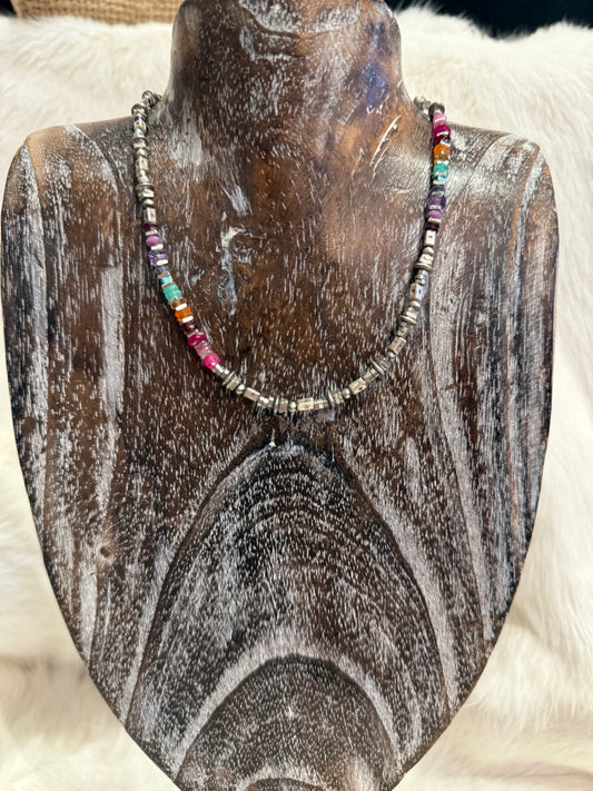Peyote Bird Peek-A-Boo Rainbow Necklace