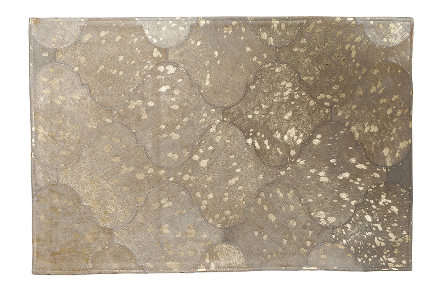 Patchwork Hide Rug Gold 8x10