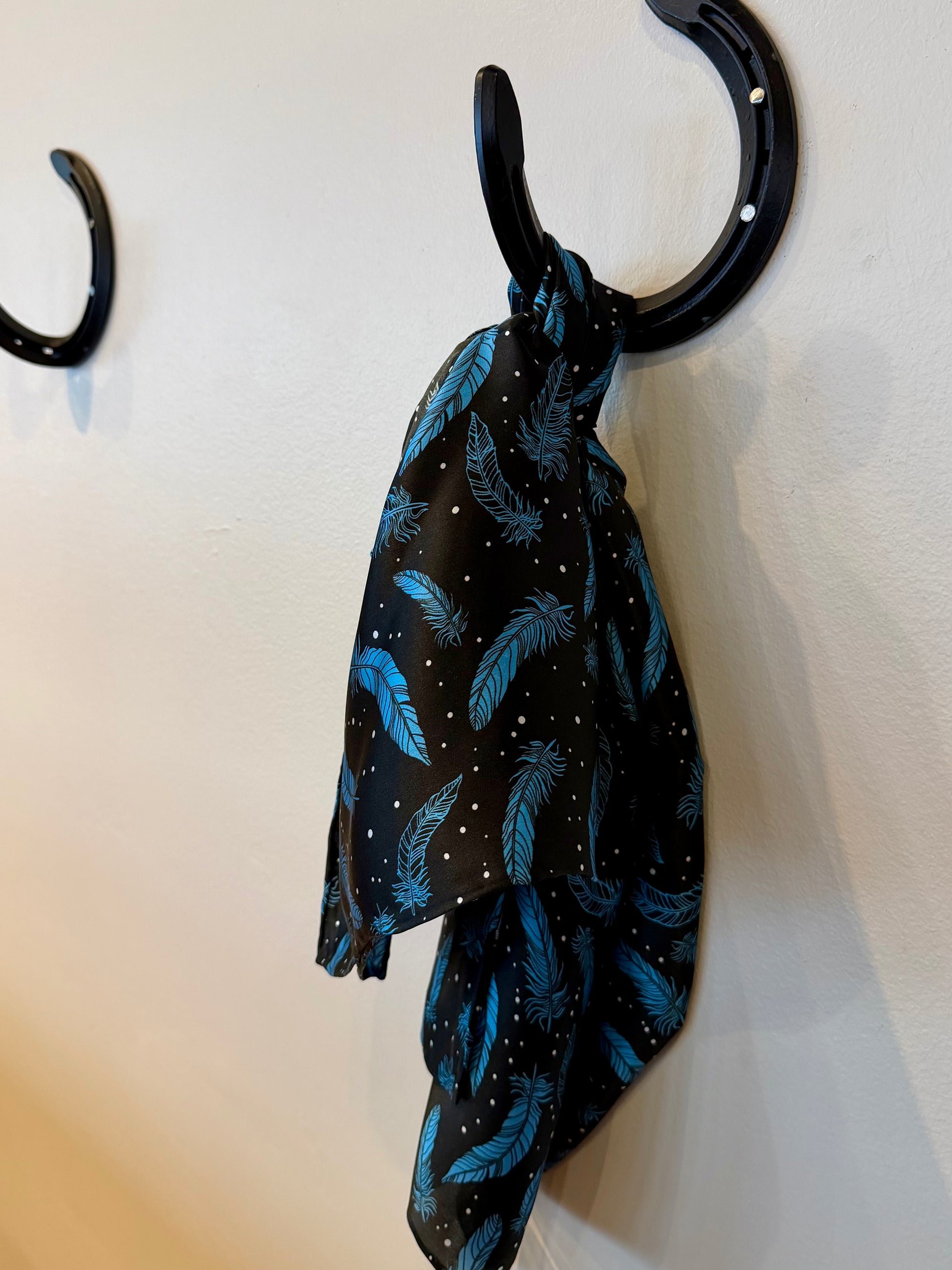 Feather Rag Wild Rag - Blue Feather – Haus of CuCu