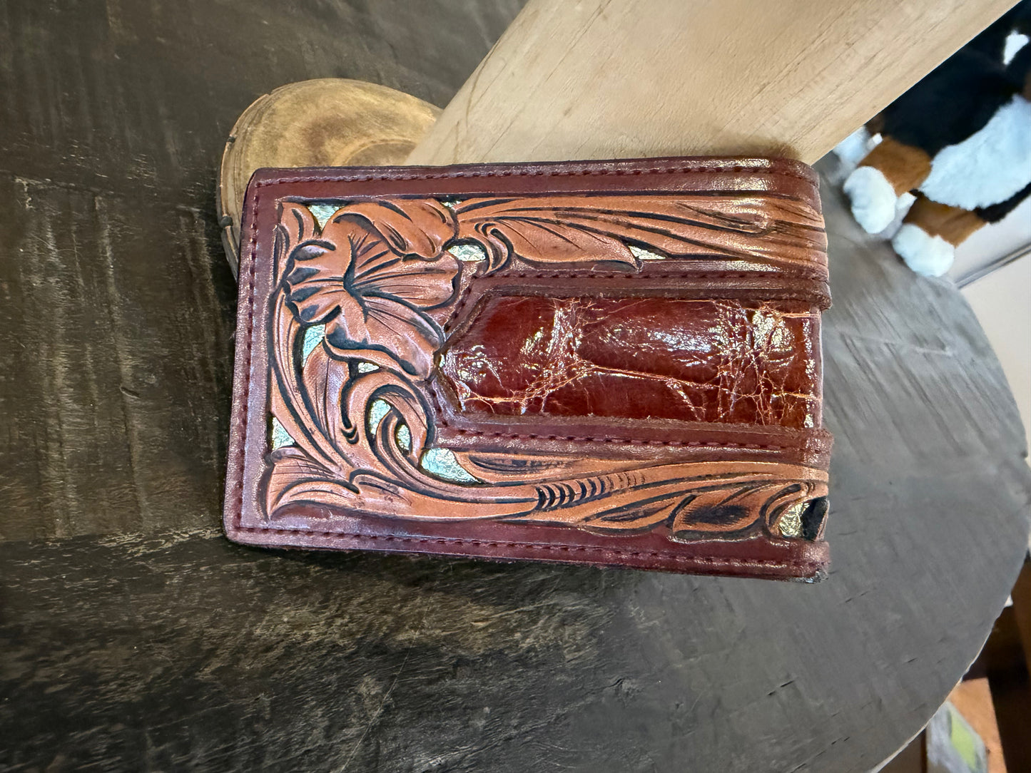 BarX Wallet - Leather Tooled w/ Gold Inlay