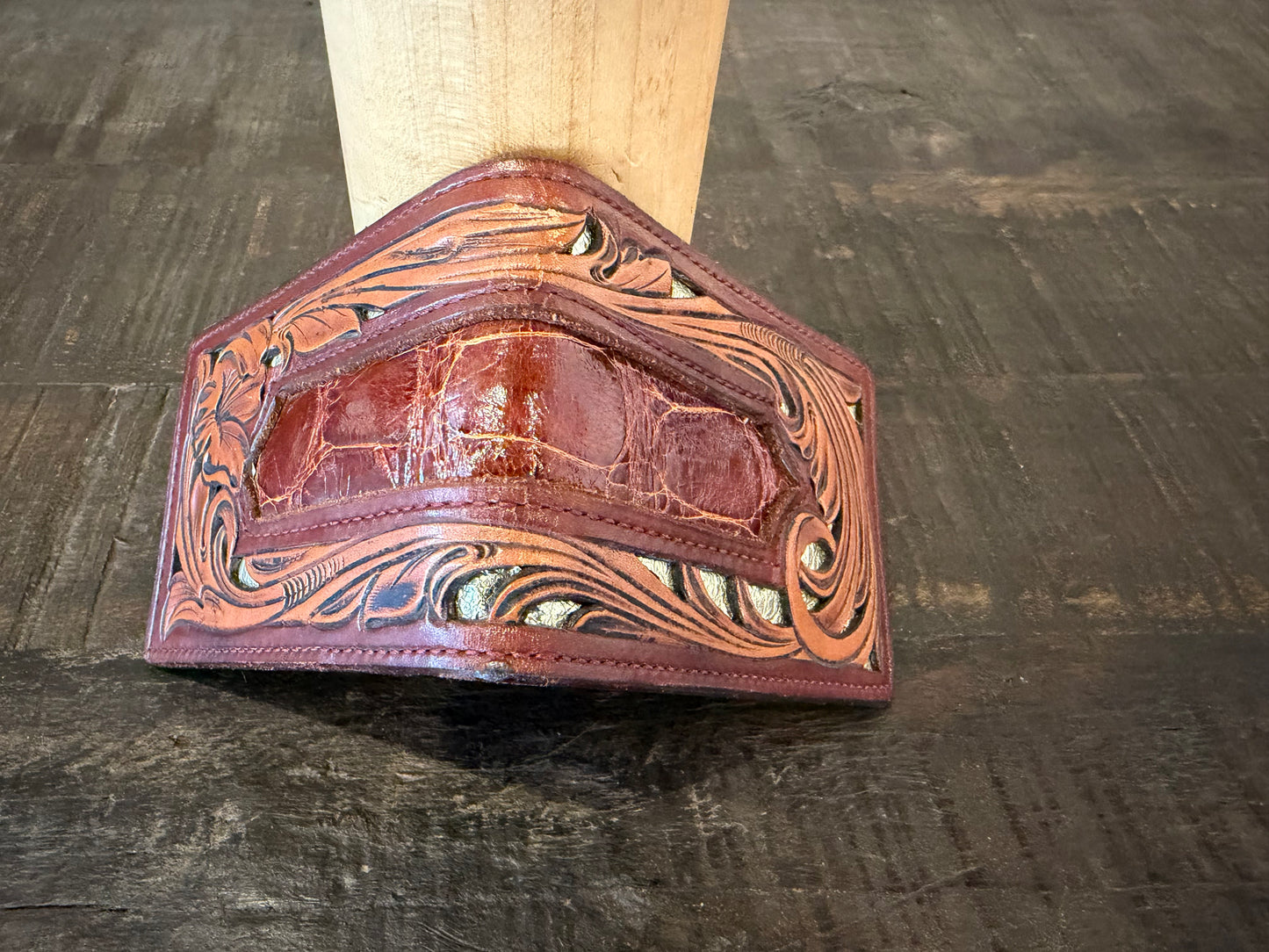 BarX Wallet - Leather Tooled w/ Gold Inlay