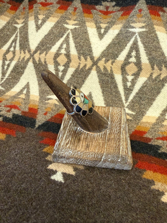 Zuni Style Inlay w/ Onyx Ring