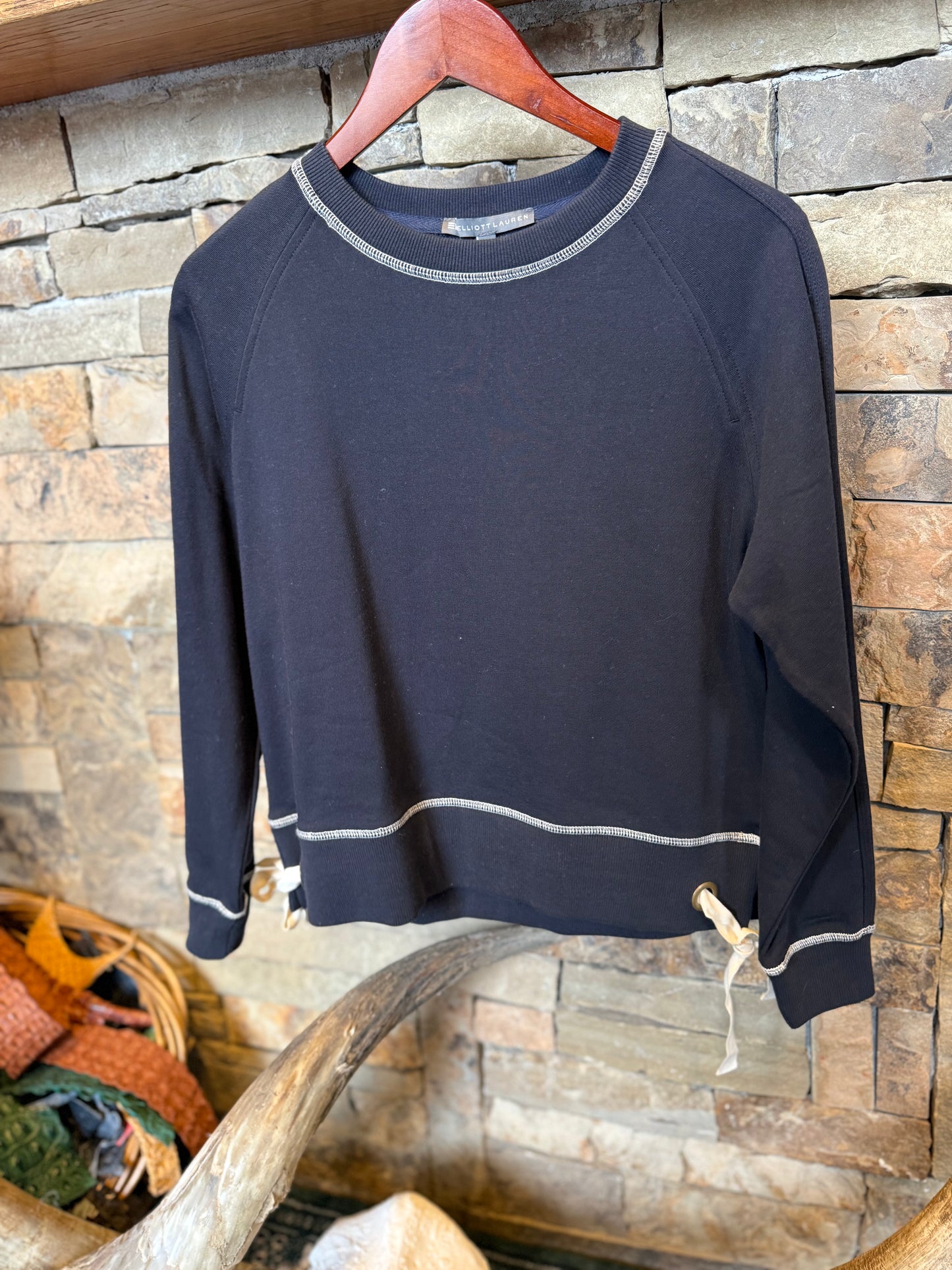Navy Hembrow Sweater with Bowtie