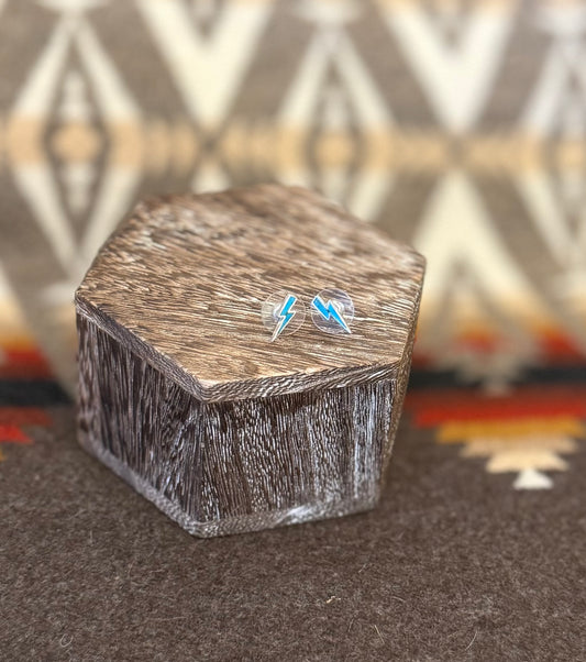 Stormy Turquoise Stud Earrings