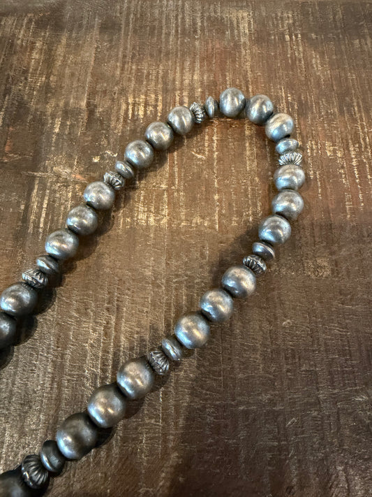 Navajo Pearl Sterling Hat Band