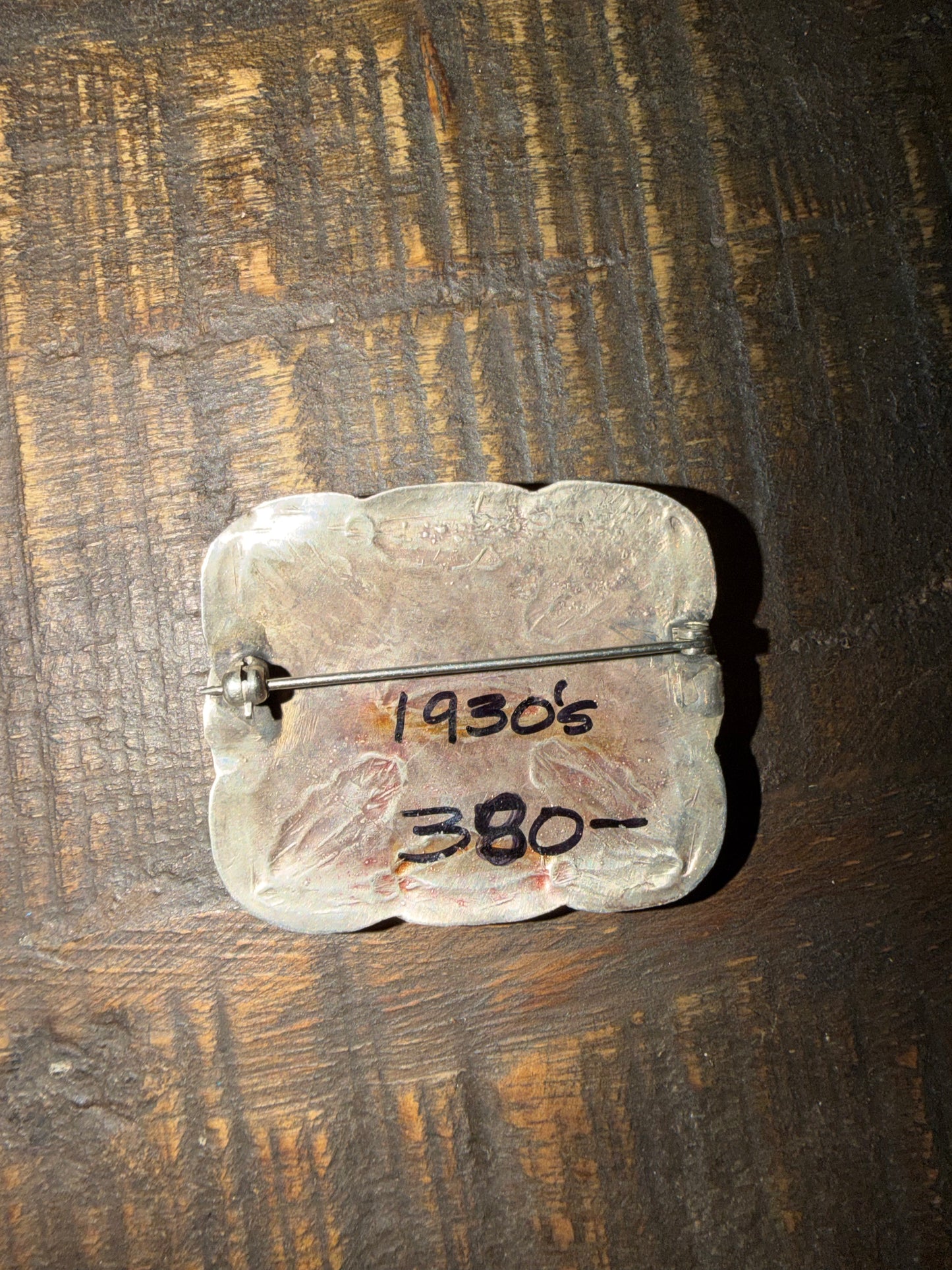 Pin - Navajo Sterling Silver and Turquoise Buckle