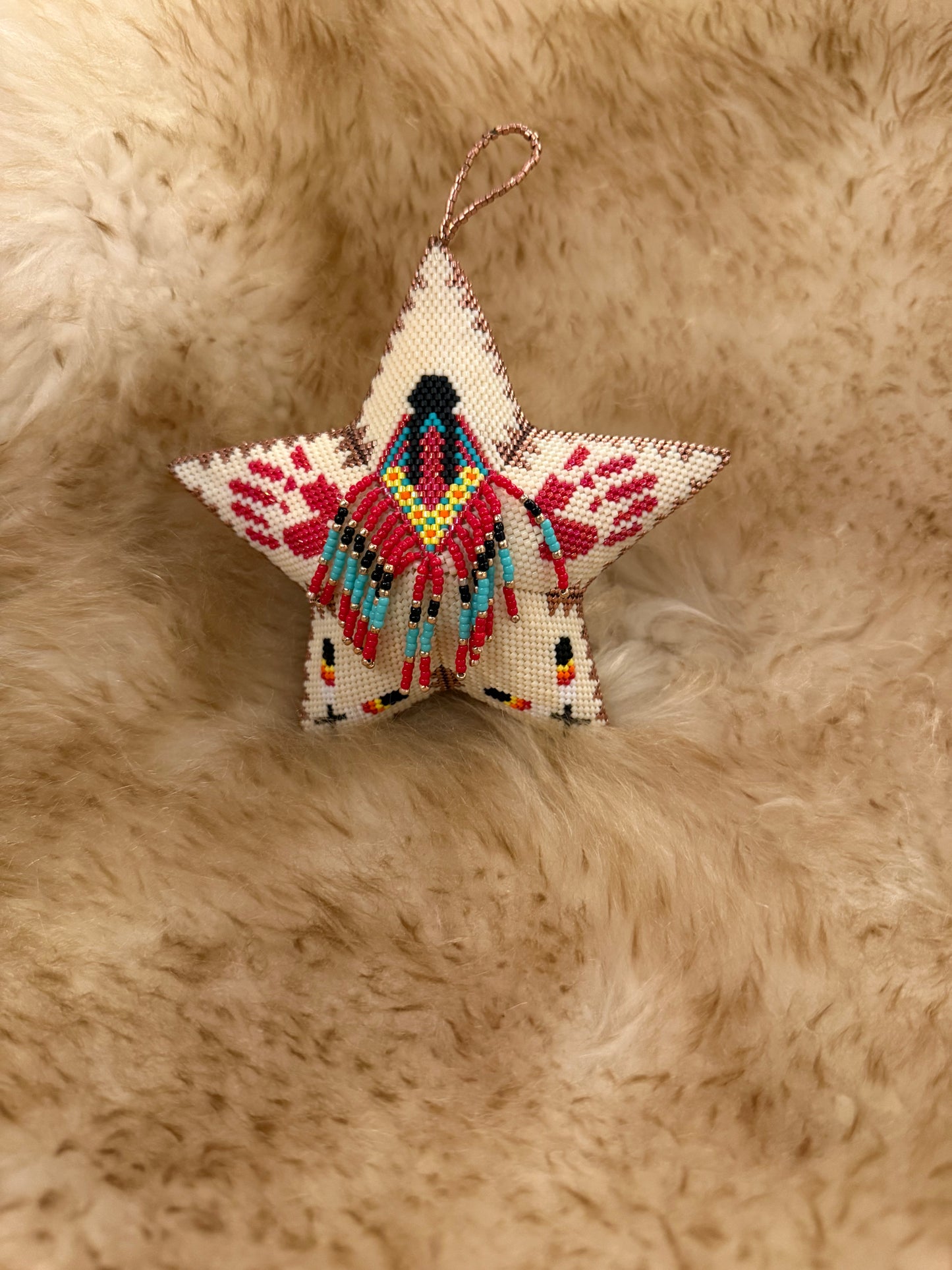 Navajo Hand Beaded Ornament - Small