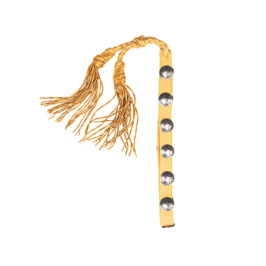 Lampman Buffalo Nickel Hatband with Braided Leather Ends - Gold