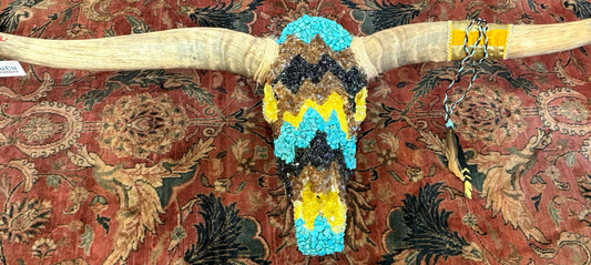 Turquoise Trouble Longhorn Skull