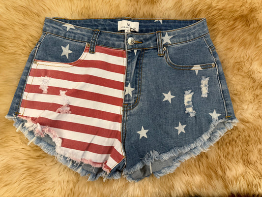 Stars & Stripes Denim Shorts