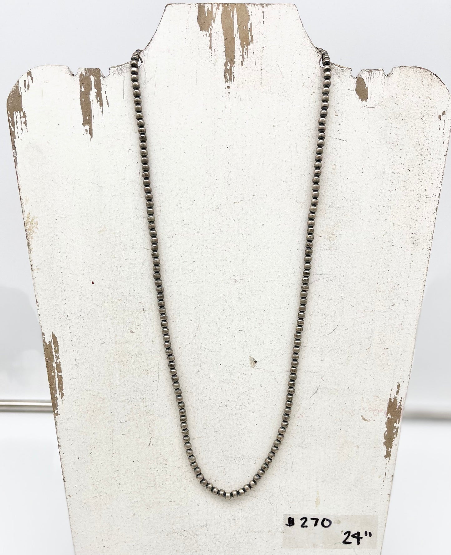Debra Favour, Peyote Bird Design, 24" Desert Pearl Straight