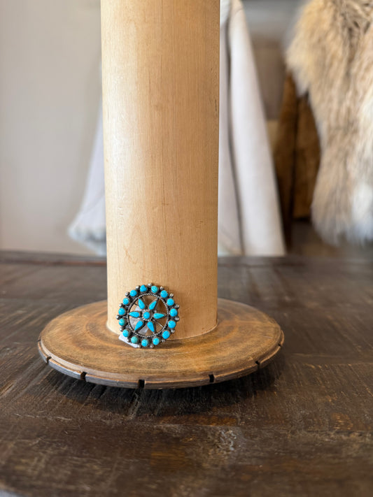 Pin - Vintage Zuni Point Turquoise