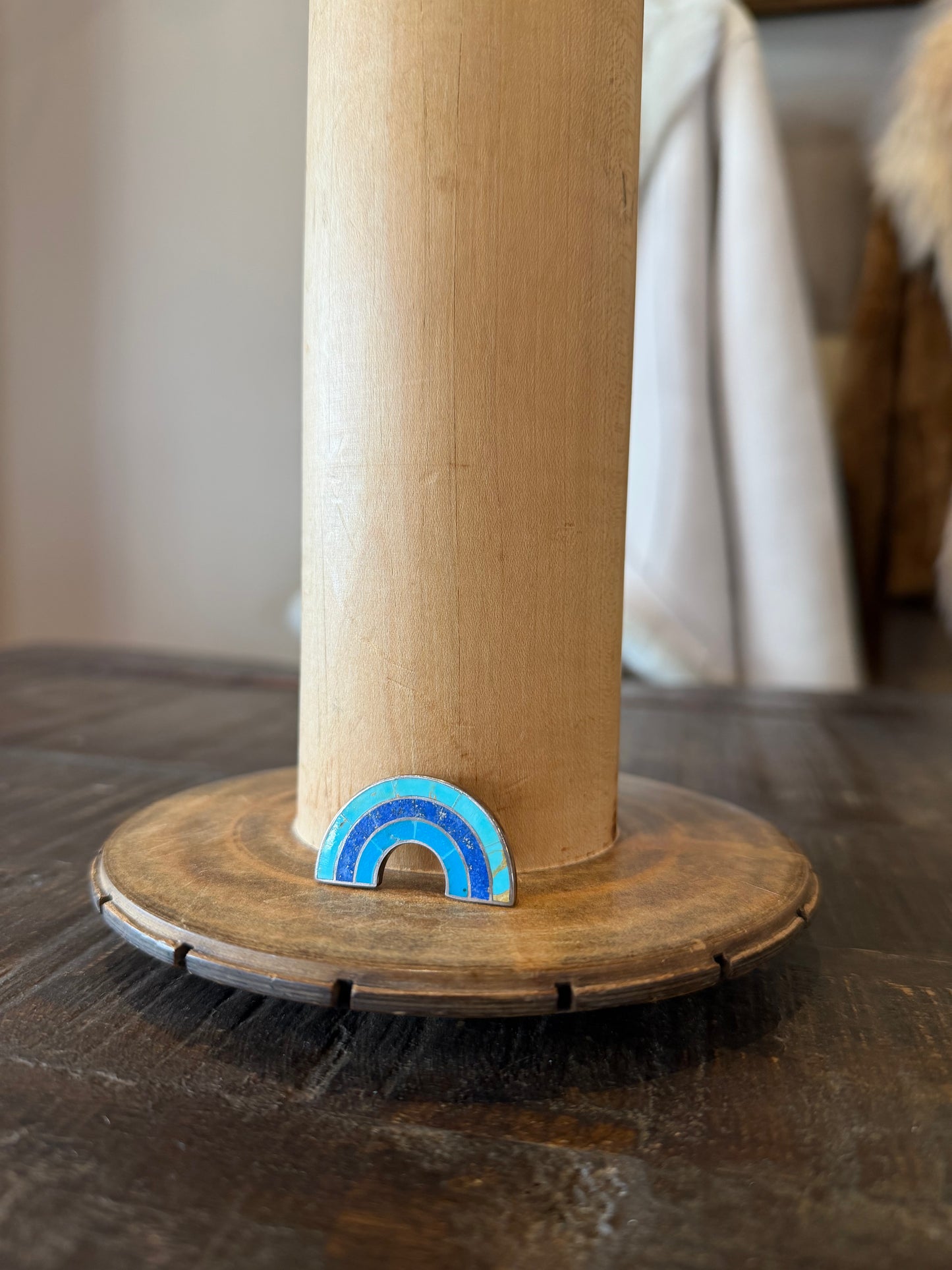 Turquoise Rainbow Hat Pin