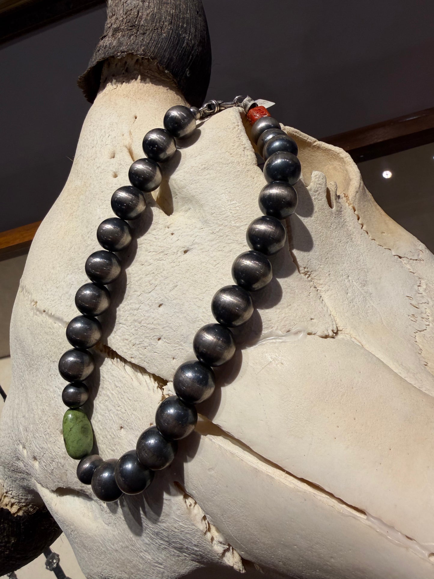Lisa Chavez 18" Silver Pearls With Gaspeite