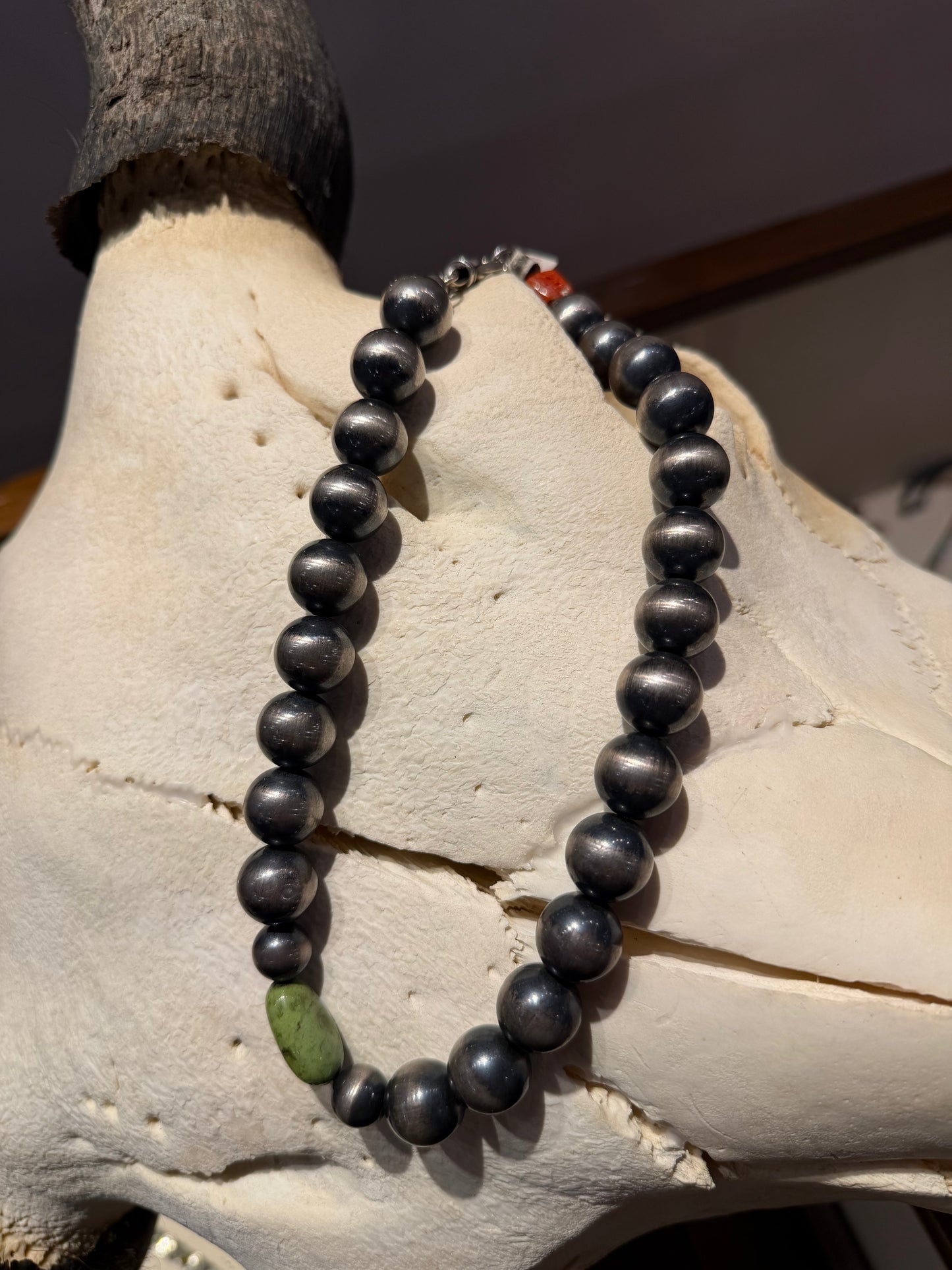 Lisa Chavez 18" Silver Pearls With Gaspeite