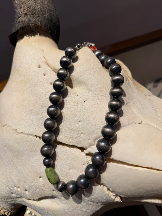 Lisa Chavez 18" Silver Pearls With Gaspeite