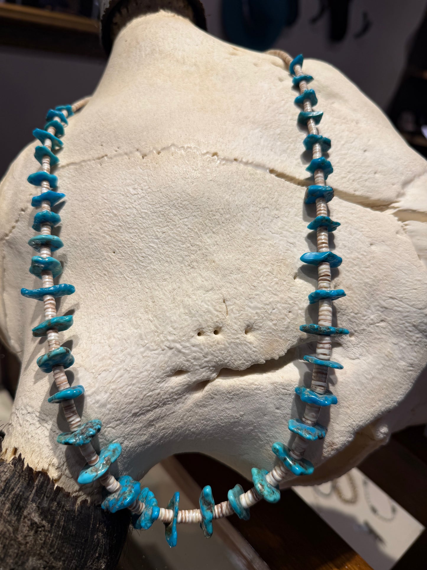 Vintage Single Strand Heishi Necklace