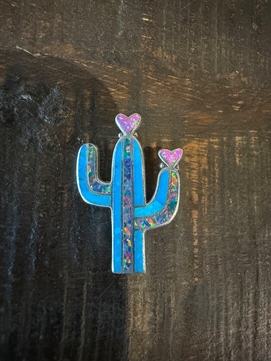 Cactus Turquoise/Opal Hat Pin