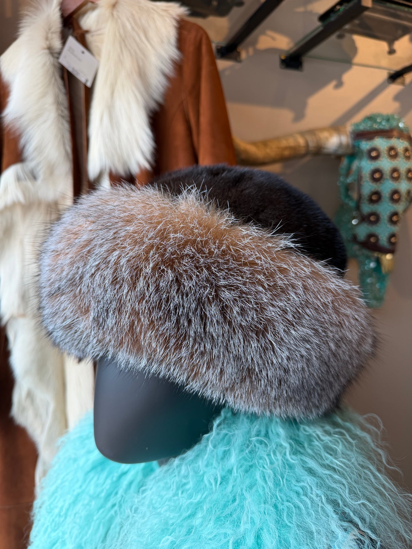 Mink/Fox Hat - Crystal