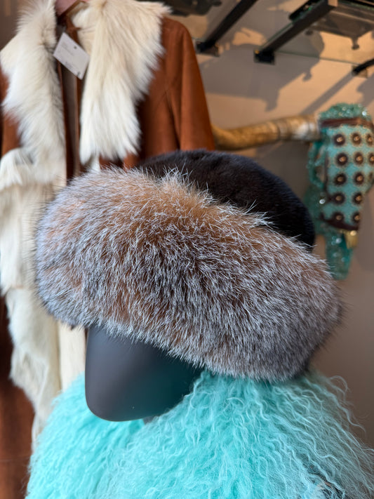 Mink/Fox Hat - Crystal