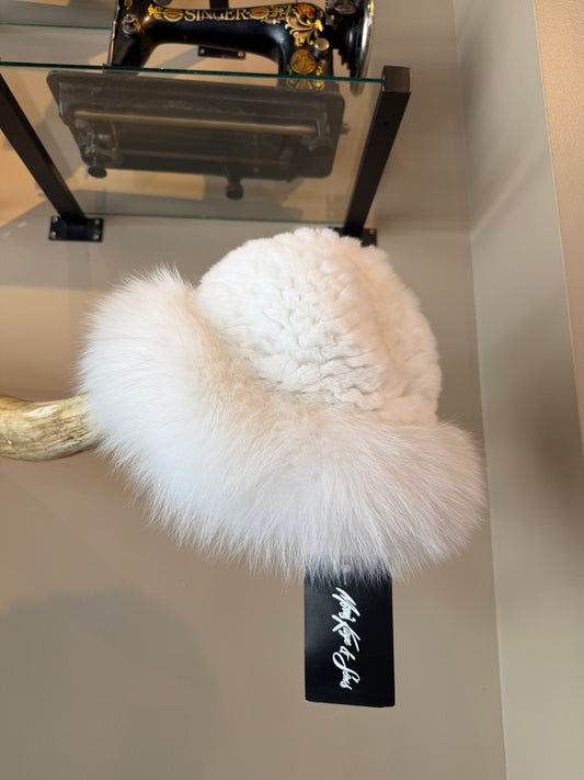 Rabbit/Fox Hat - White