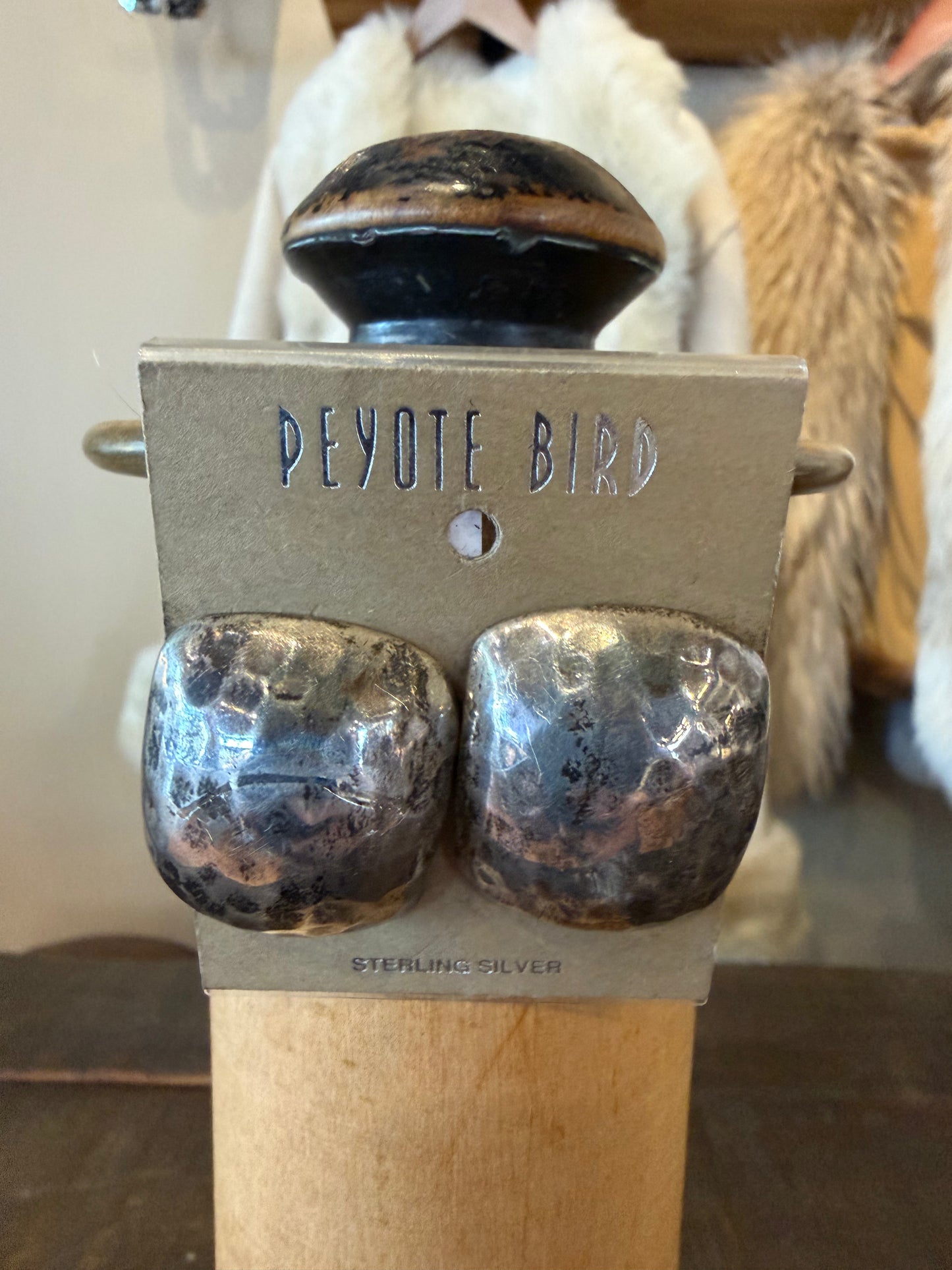 Large Hammered Sterling Silver Clip-on Earrings